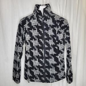 Columbia Women's Gray Hash Pattern Full Zip Fleece, L